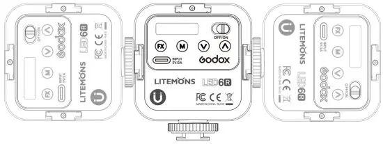 Godox LED6R Rechargeable LED Video Light User Guide 5e - part of namei