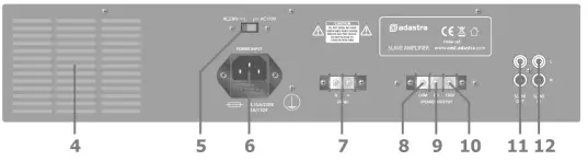 adastra 953.120UK Rackmount 100V Slave Amplifiers fig 2