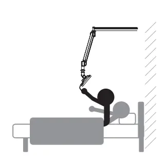 Neomounts FPMA-HAC100 Medical Ceiling Mount Instruction Manual - Do not hold the arm as a support to get up