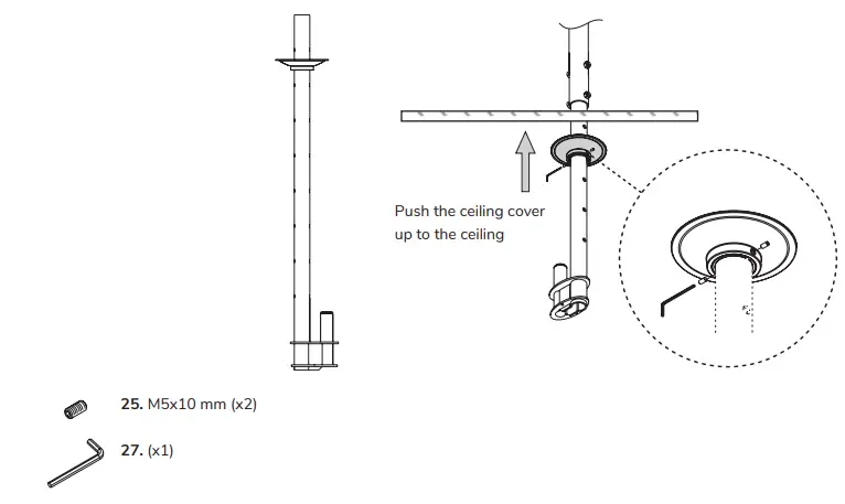 Neomounts FPMA-HAC100 Medical Ceiling Mount Instruction Manual - Install the ceiling cover