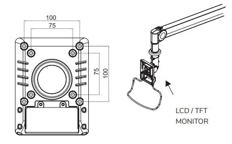 Neomounts FPMA-HAC100 Medical Ceiling Mount Instruction Manual - Only use with LCD TFT
