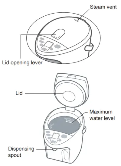 Panasonic NC HU401P Electric Thermo Pot - fig4