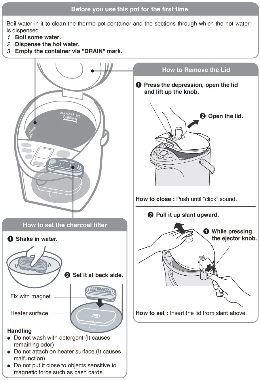 Panasonic NC HU401P Electric Thermo Pot - fig7
