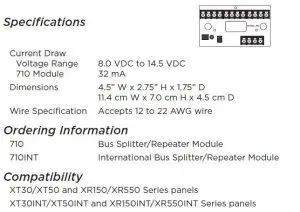 FIG 9 710 BUS SPLITTER or REPEATER MODULE