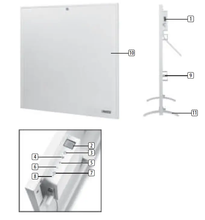 PRINCESS 343540 Smart Infrared Panel Heater 540 fig 1