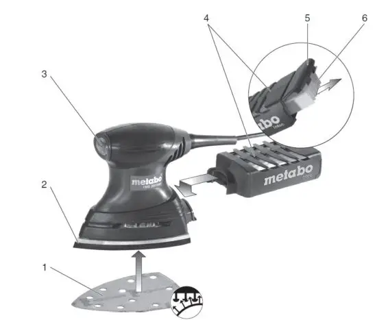 FMS 200 Intec Multi Sander Metabo Power 1