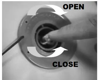 RAVE Spin Wheel Owner's lock open valve 1