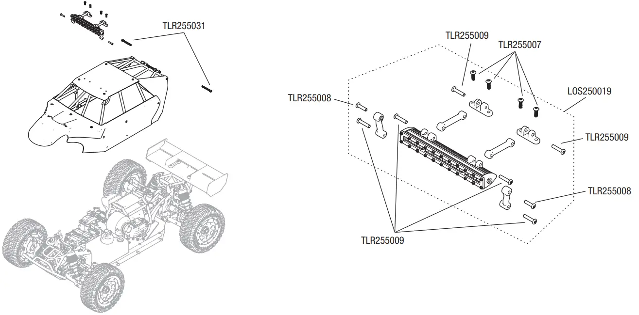 Losi LOS05008T1 Icon Body Desert Buggy - PARTS