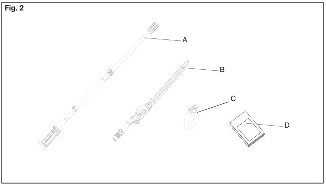YARD FORCE 20V Cordless Pole Hedge Trimmer - Fig. 2