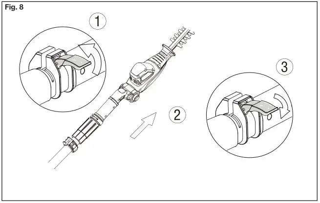 YARD FORCE 20V Cordless Pole Hedge Trimmer - Fig. 8