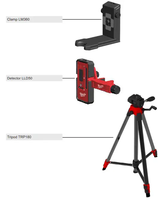 Milwaukee M12 3PL Plane Laser kit - ACCESSORY