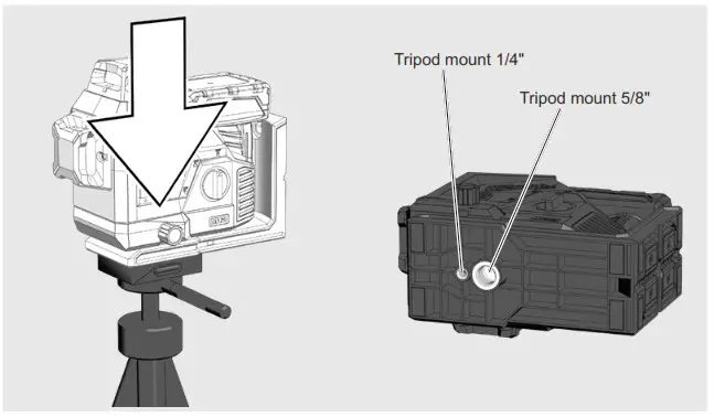 Milwaukee M12 3PL Plane Laser kit - WALL MOUNT AND GREEN TARGET PLATE 4