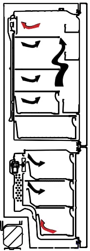 SHARP SJ-BA34CHXIE-EU Upright Standing Fridge-Freezers - cooling technology