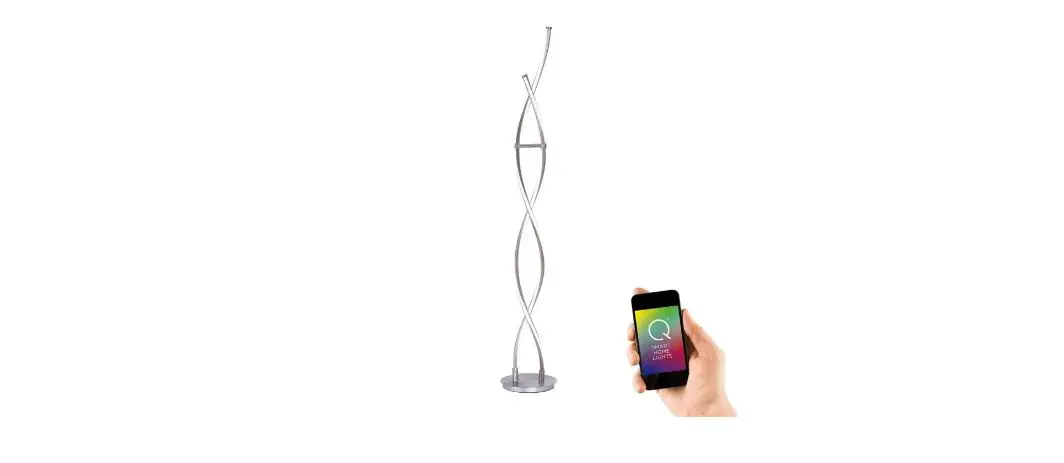 Paul Neuhaus 439-55 Q-malina 2 Light Brushed Chrome Smart Led Floor Lamp Instruction Manual