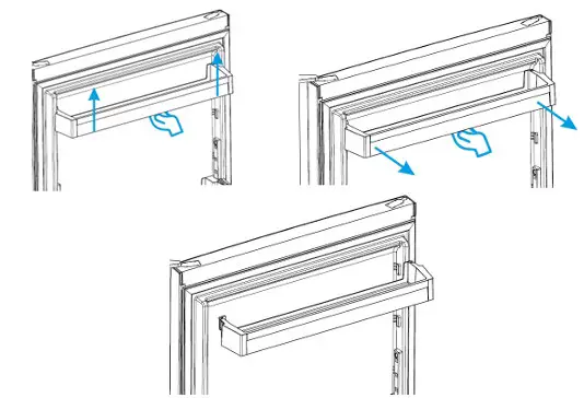 BUSH 9056158 Retroeff Combi Fridge Freezer - Door Shelf Change