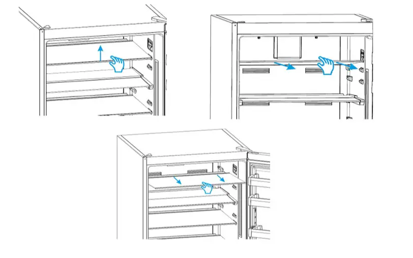 BUSH 9056158 Retroeff Combi Fridge Freezer - Glass Shelf Change