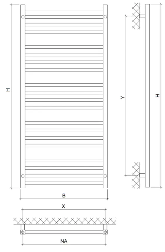 ELEGANT Chrome Vertical Radiator - fig 12
