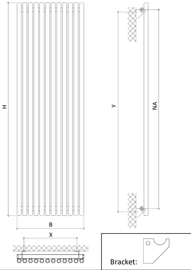 ELEGANT Chrome Vertical Radiator - fig 9