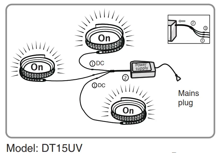 ONFORU DT84 12V UV LED Strip Light - packt