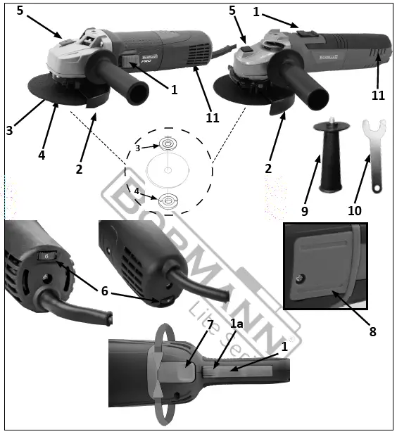 BORMANN-BAG7900-Angle-Grinder-FIG-1