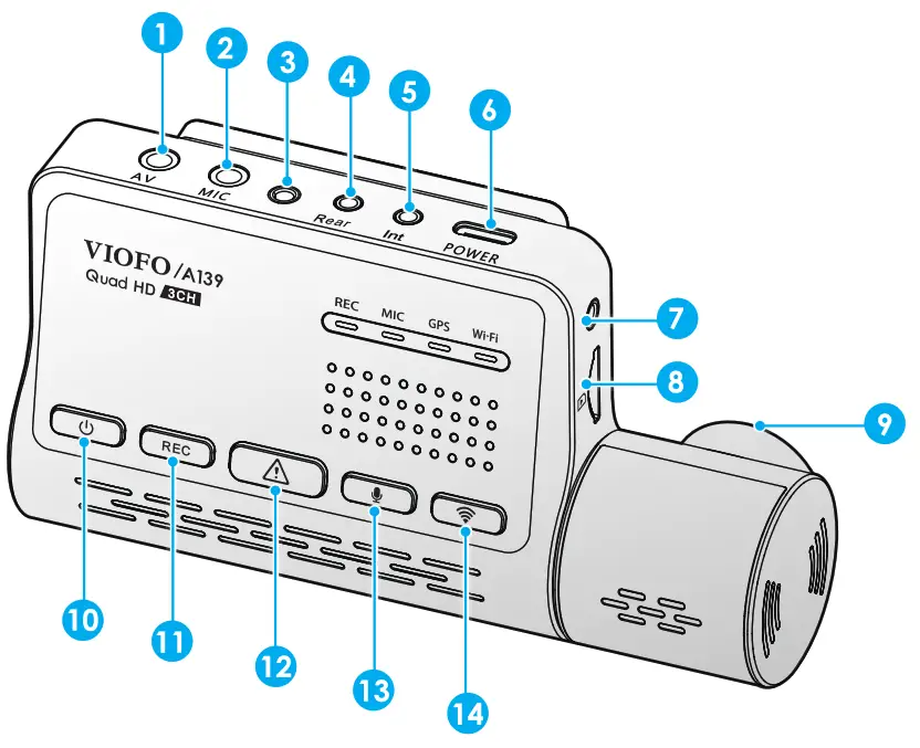 VIOFO A139 Dash Camera -Dash front Camera