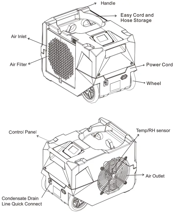 ALORAIR Storm SLGR 1250X Commercial Grade Dehumidifier - Parts Diagram