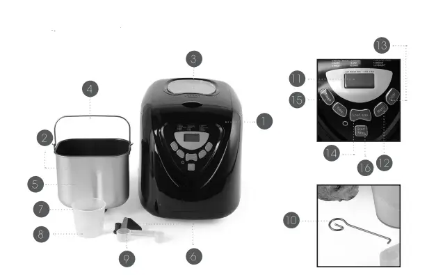 SALTER EEK200741EN Digital Bread Maker fig 1