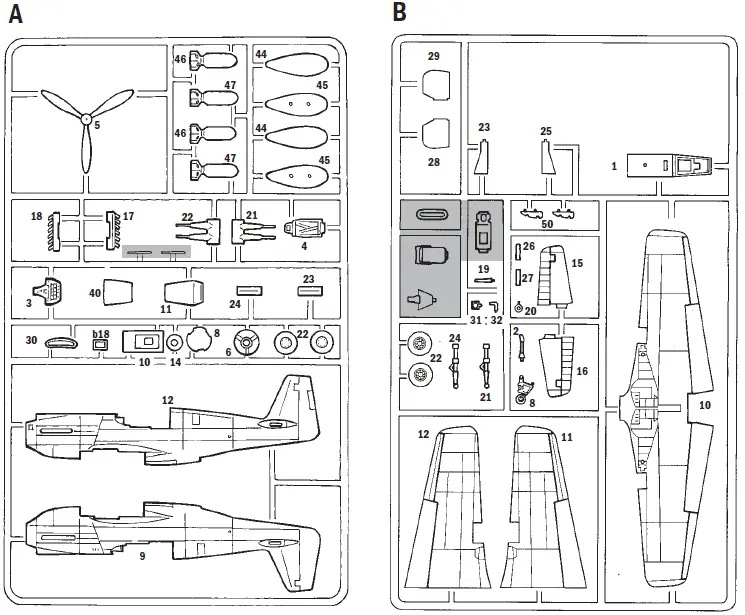 ITALERI P-51A Mustang Airplane Military Toy-1