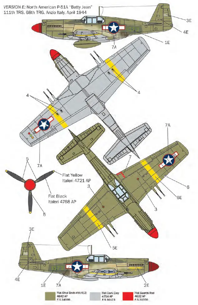 ITALERI P-51A Mustang Airplane Military Toy-16