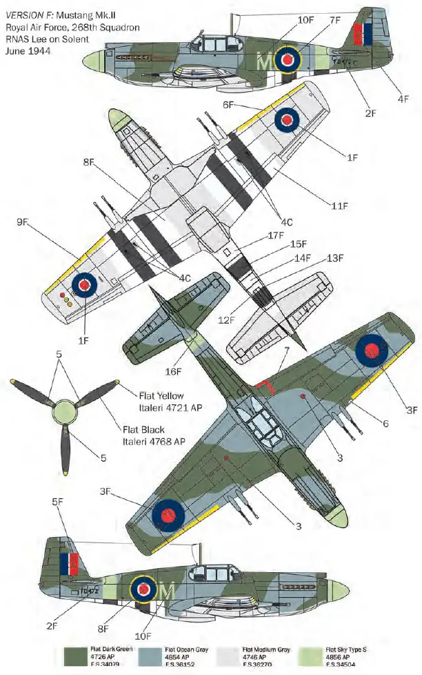 ITALERI P-51A Mustang Airplane Military Toy-17