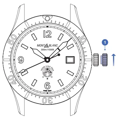 MONT BLANC 1858 Iced Sea Automatic Date Luxury Wrist Watch - Unidirectional bezel 1