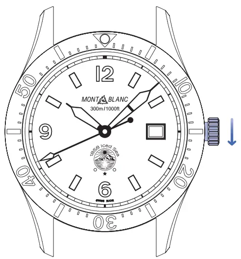 MONT BLANC 1858 Iced Sea Automatic Date Luxury Wrist Watch