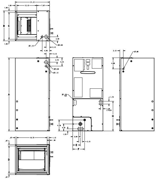 TRANE-A4AH6E49A1C30B-4.0-Ton-Convertible-Air-Handler-fig-1
