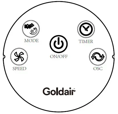 Goldair GCMT250 98cm Multi Direction Tower Fan - DANGER IF SWALLOWED