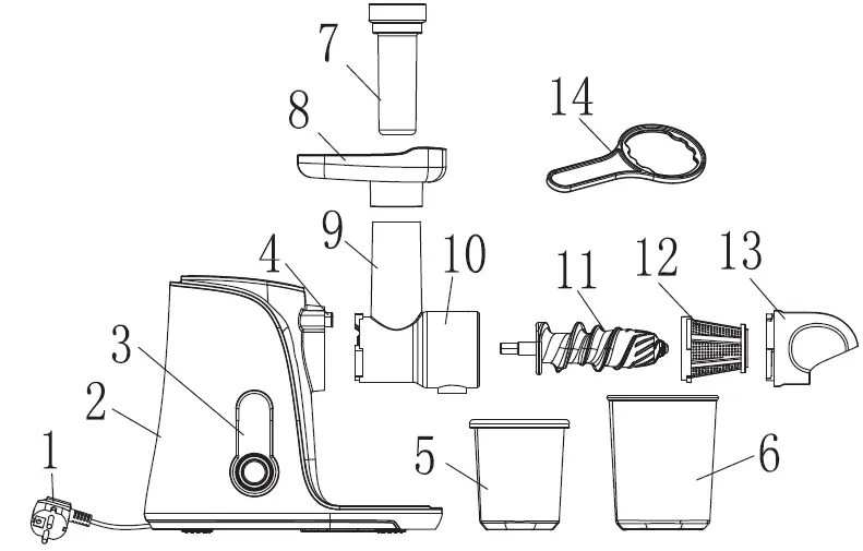 amzchef GM3001 Horizontal Slow Juicer 01