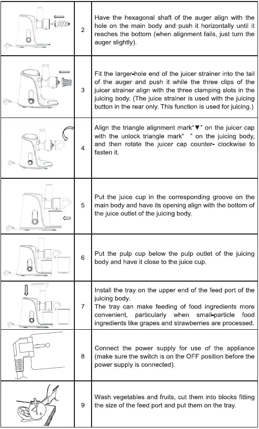 amzchef GM3001 Horizontal Slow Juicer 20
