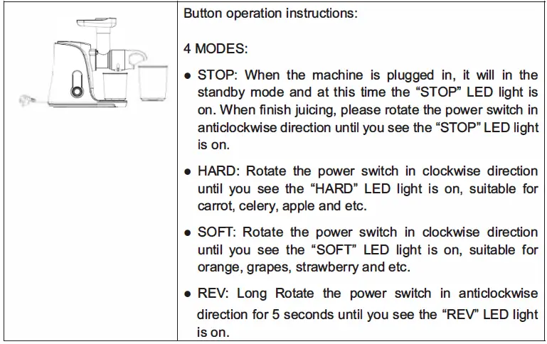 amzchef GM3001 Horizontal Slow Juicer 22