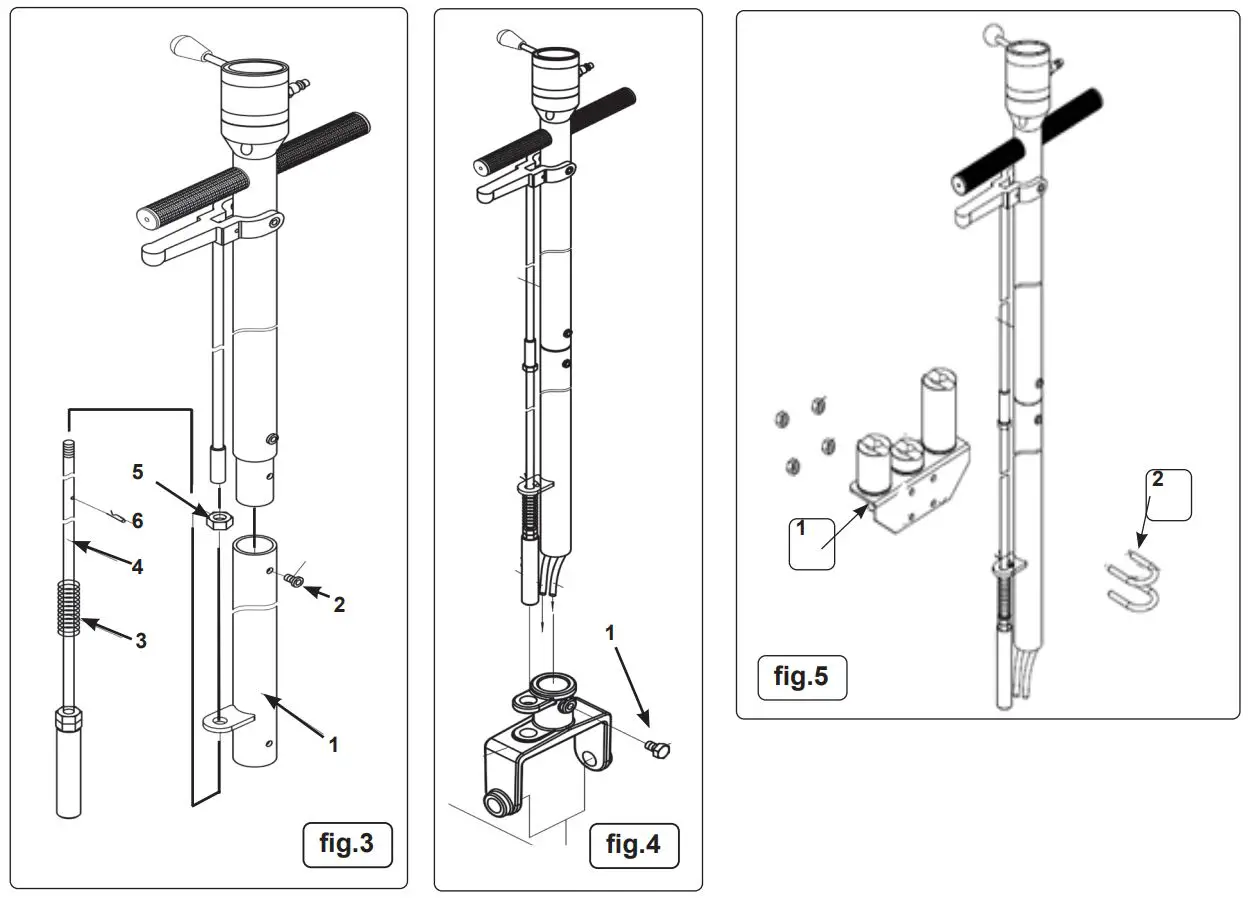 SEALEY YAJ20B.V4 20tonne Air Operated Trolley Jack Single Stage Instructions - Fig 3,4,5