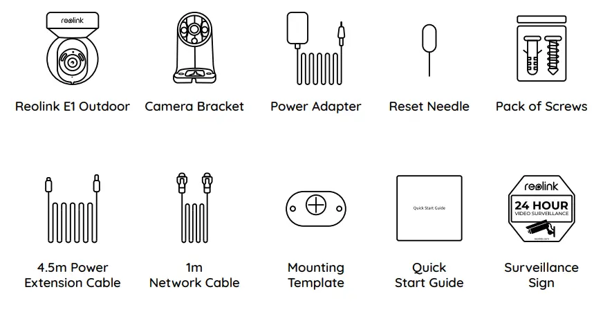 reolink E1 Outdoor Smart 5MP Auto Tracking PTZ WiFi Camera - fig 1