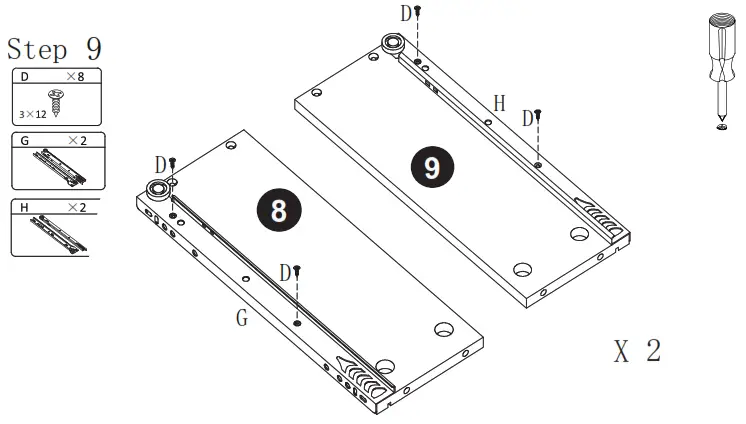 Anmytek H0053 Savannah Two Drawers Side Table - 10