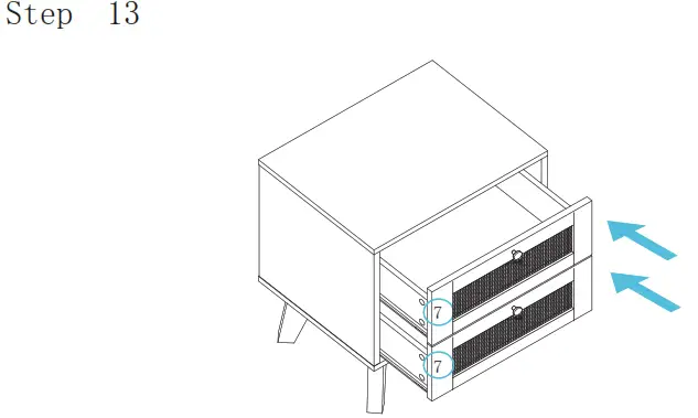 Anmytek H0053 Savannah Two Drawers Side Table - 14