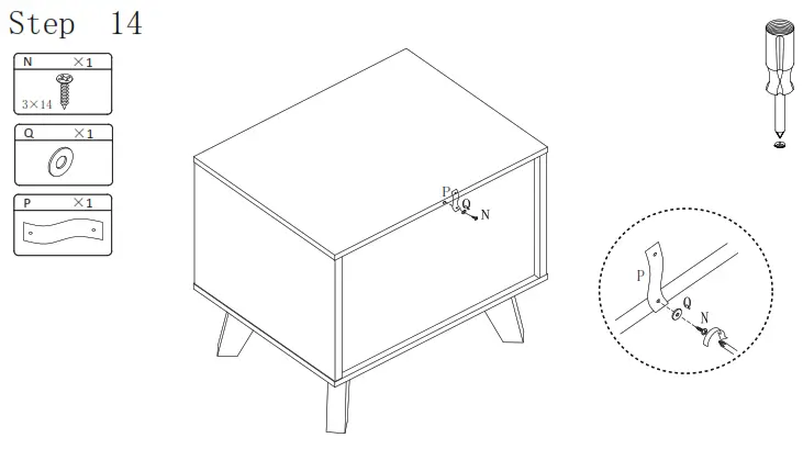 Anmytek H0053 Savannah Two Drawers Side Table - 15