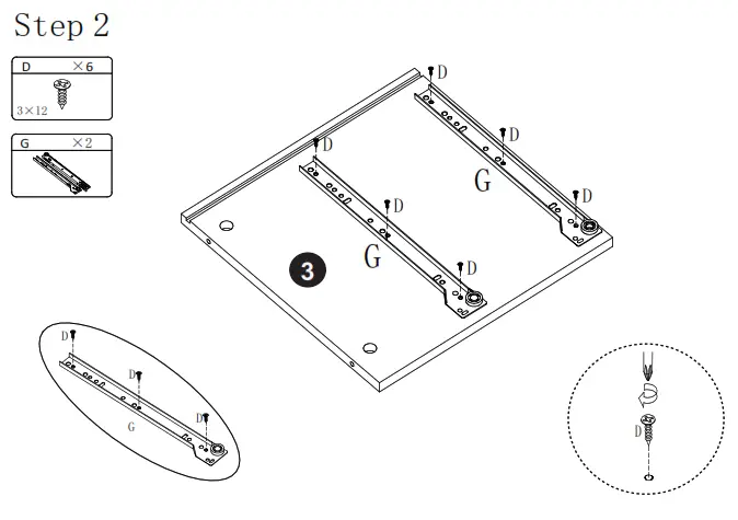 Anmytek H0053 Savannah Two Drawers Side Table - 3
