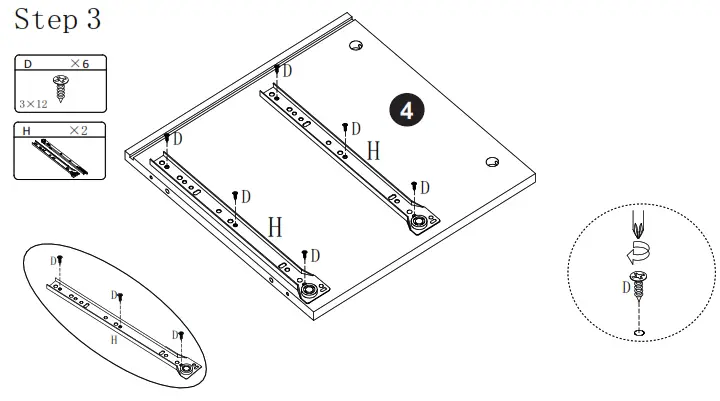 Anmytek H0053 Savannah Two Drawers Side Table - 4