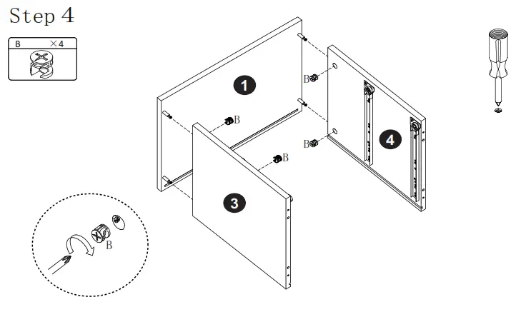 Anmytek H0053 Savannah Two Drawers Side Table - 5