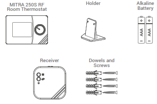 GENERAL Life MITRA 250S RF Wireless Room Thermostat - 1