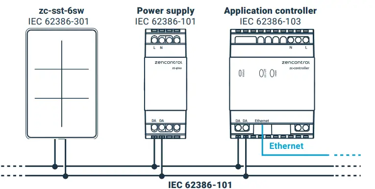 zencontrol ZC SST 6SW Smart Switch Touch - Dimensions 2