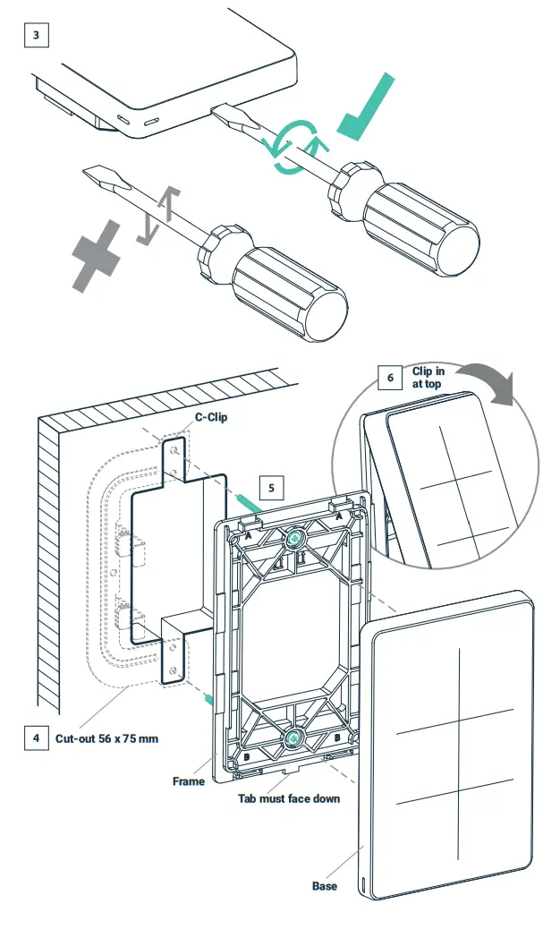 zencontrol ZC SST 6SW Smart Switch Touch - Dimensions 2