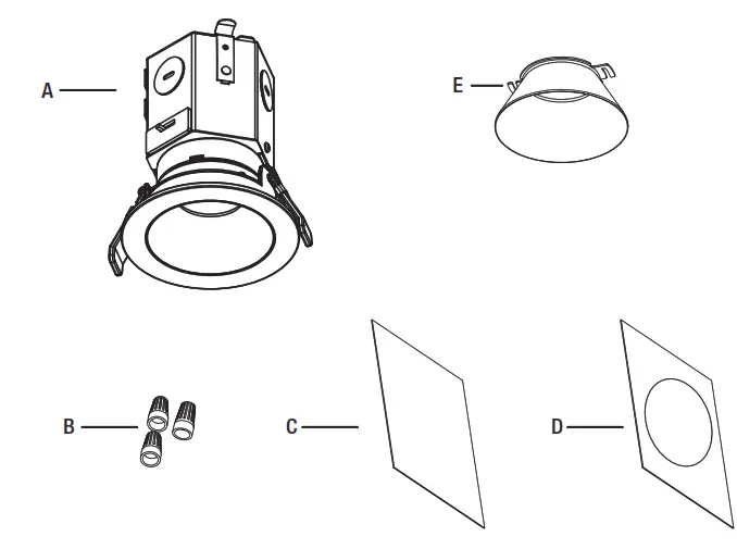 Commercial Electric NK01aA11CR1259W 3 Inch Color Changing High End Recessed Kit - fig 1