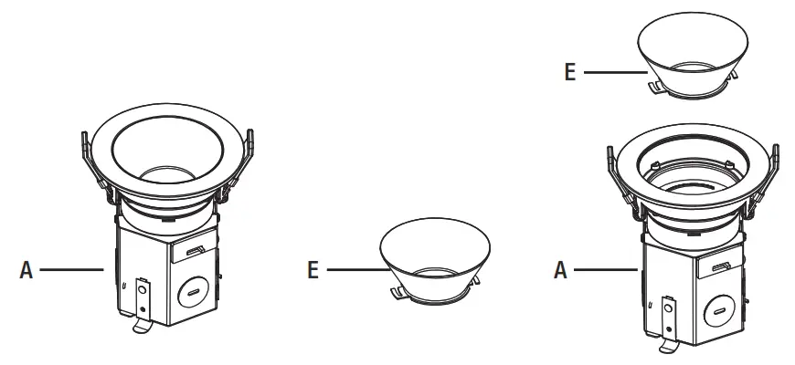 Commercial Electric NK01aA11CR1259W 3 Inch Color Changing High End Recessed Kit - fig3